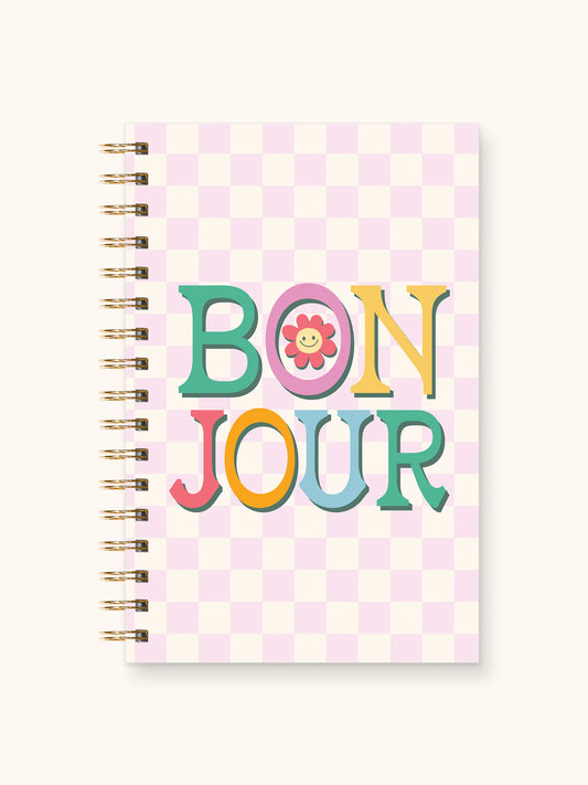 Bonjour Spiral Notebook