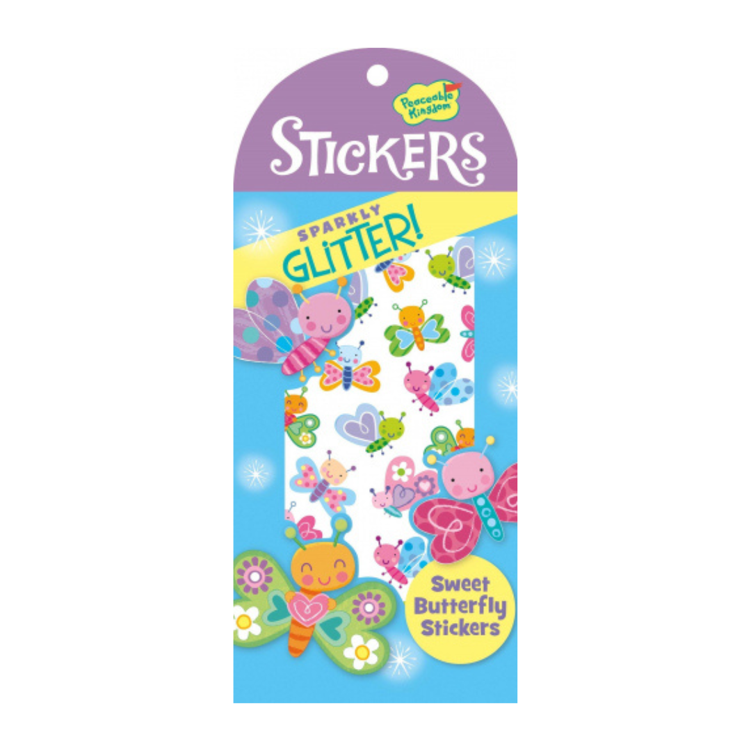 Sweet Butterfly Glitter Sticker Sheet